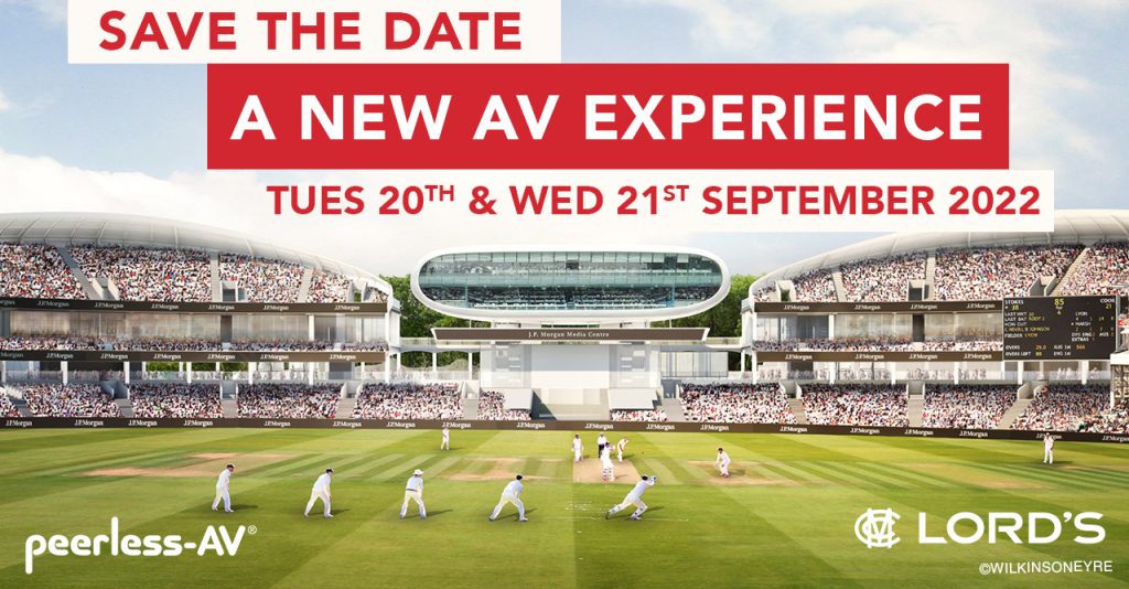 Peerless-AV® Showcase Returns to Lord’s in September 2022