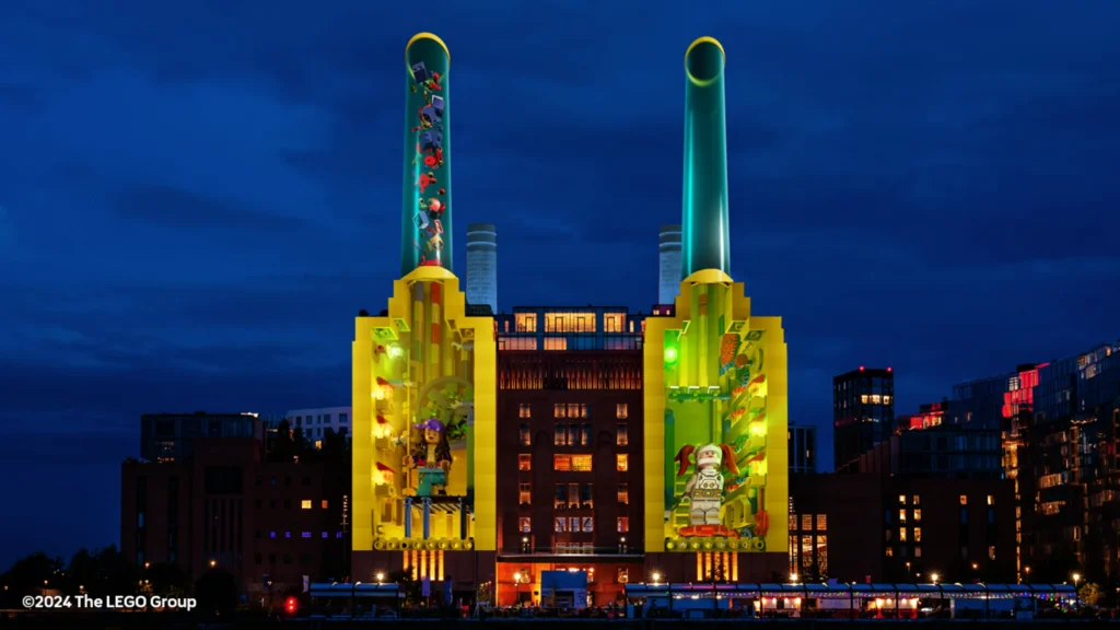LEGO Lights Up Battersea Power Station with 3D Projection