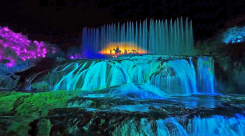 Christie Griffyn 4K50-RGB projectors at Doupotang Waterfall